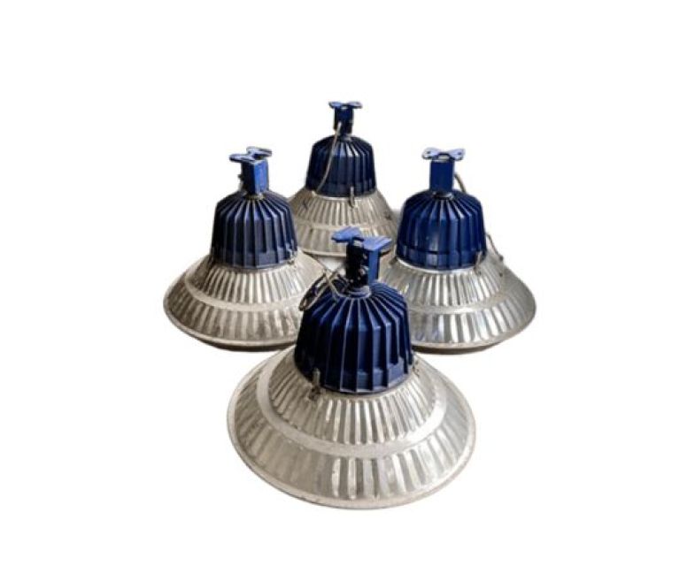 Lampada industriale a sospensione blu