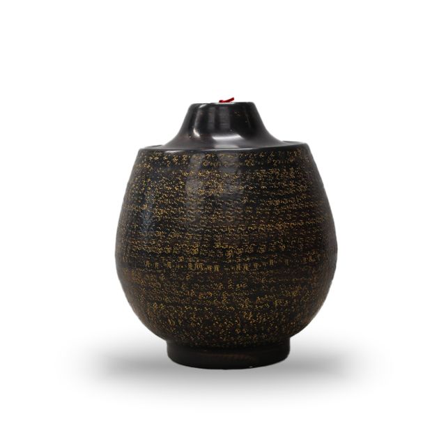 Vaso nero e oro Basso
