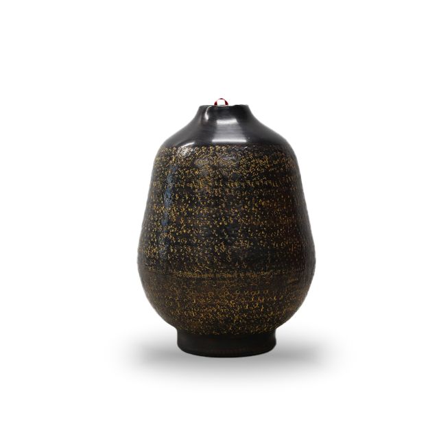 Vaso nero e oro Medio