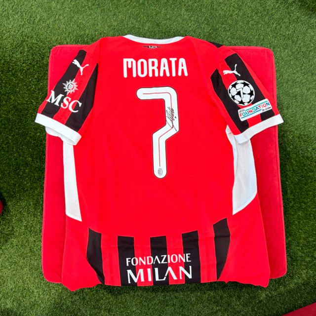 AC MILAN - Maglia 24/25 autografata da Alvaro Morata (#7)
