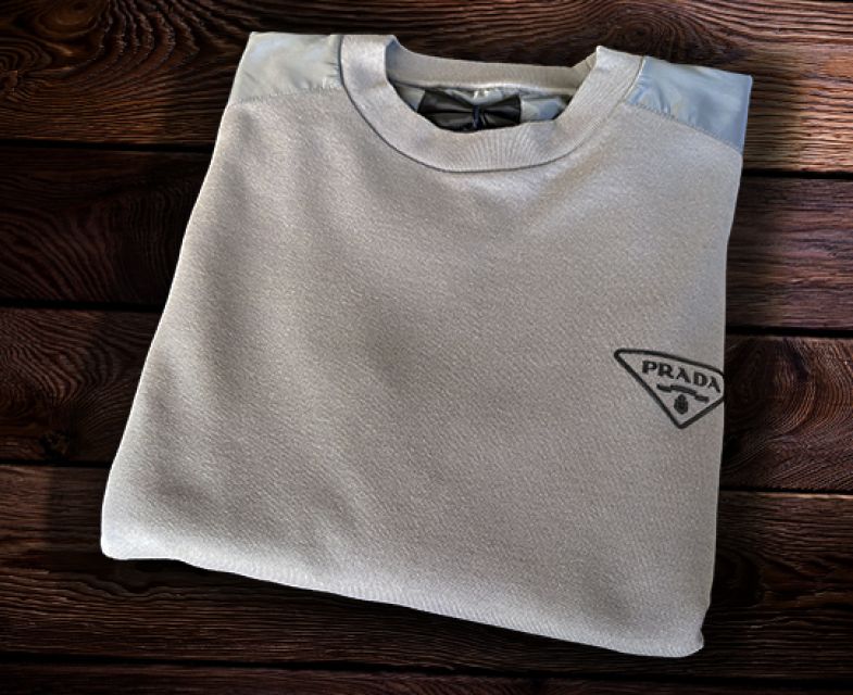 Prada - Felpa Grafite XL Cotone 