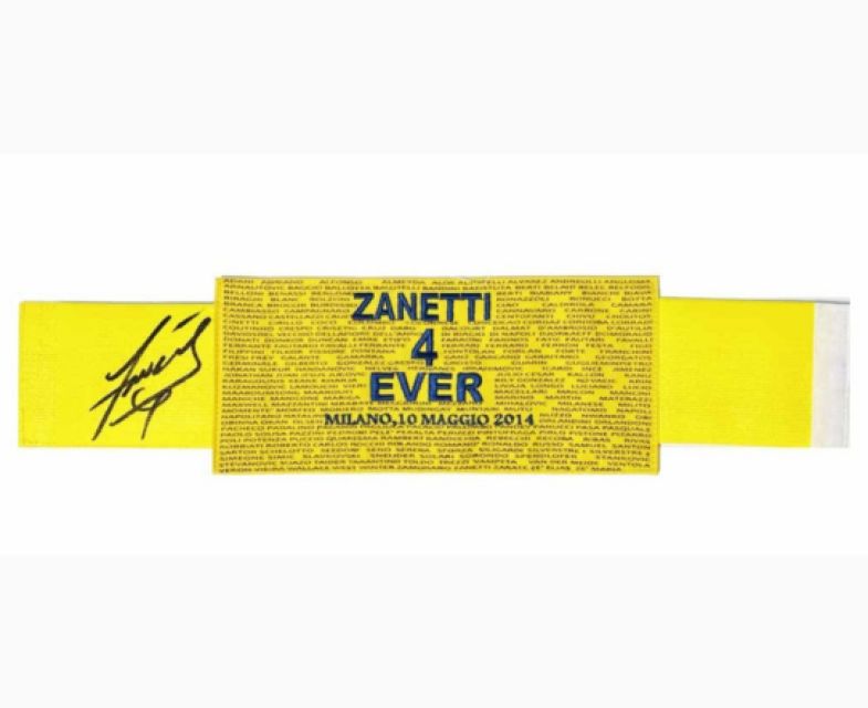 Javier Zanetti - Fascia da capitano indossata e autografata