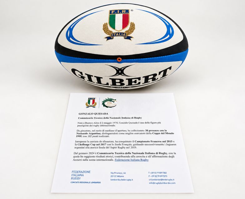 Coni - Federazione Italiana Rugby – Pallone firmato