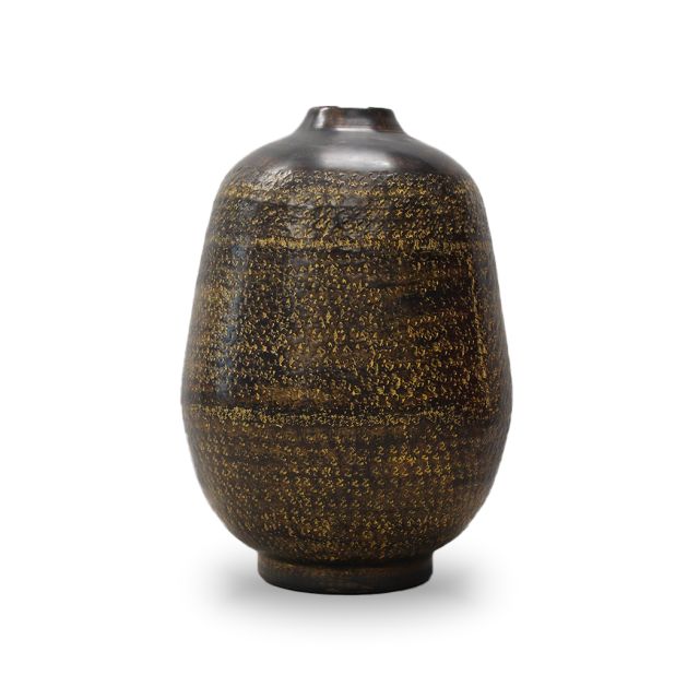 Vaso nero e oro Alto