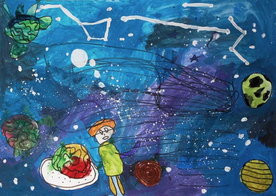 Quadri dei disegni di Arteterapia dei Bambini di Kharkiv